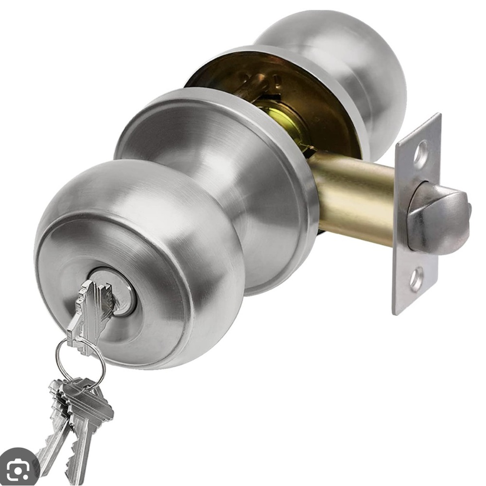 Silver Door Knob with Keys